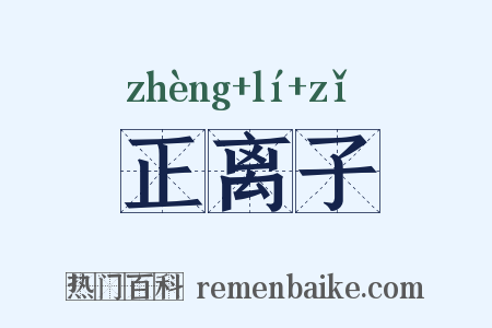 正离子是什么意思的图片